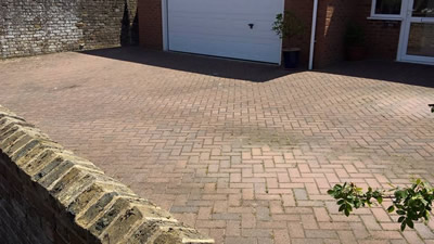 Driveway before cleaning